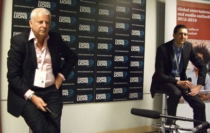 (From left: Marcel Fenez and Matt Hobbs at Cannes Lions 2012)